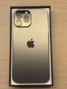 中古美品 iPhone13 Pro Max 256GB グラファイト au バッテリー92%