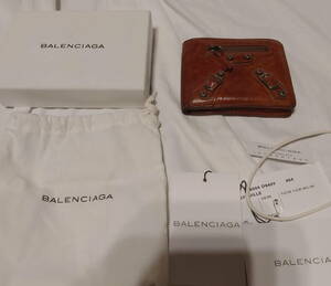 BALENCIAGA エディターズ 二つ折り財布(小銭入れアリ) 168504 D940Y 2240 ブラウン 中古 男女兼用