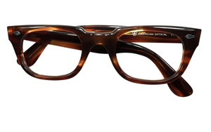 AO 当時人気モデル 大きめサイズ1960sデッドストックUSA製 AO アメリカンオプティカル AMERICAN OPTICAL マンハッタン AMBER size48/23