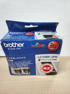 ◎(A1001)未開封品★brother ブラザー 純正 インクカートリッジ/LC10BK-2PK/2個入りブラック 未開封 期限切れ