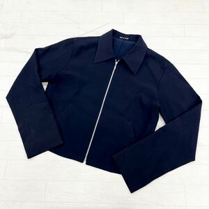 1311◎ COMME CA DU MODE コムサデモード トップス ジャケット アウター 薄手 長袖 フルジップ ネイビー レディースM