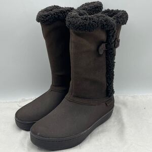 【美品】crocs クロックス ムートンブーツ モデッサ ボアブーツ ロングブーツ 14777 シンセティック レディース W7 23cm