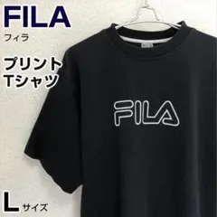 【古着】　FILA　フィラ　半袖Tシャツ　ブラック　L