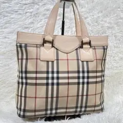 BURBERRY LONDON バーバリー ノバチェック pvc ハンドバッグ