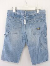 ◇ OSHKOSH オシュコシュ ウォッシュ加工 クロップドパンツ サイズL インディゴ メンズ