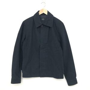 ◆A.P.C. アーペーセー 比翼ジャケット XSサイズ◆ ネイビー メンズ ショート丈 フライフロント アウター ハーフコート