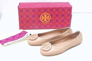 TORY BURCH トリーバーチ ミニートラベル バレエ　1度のみ着用　ナッパレザー US7 51158251 ナチュラル