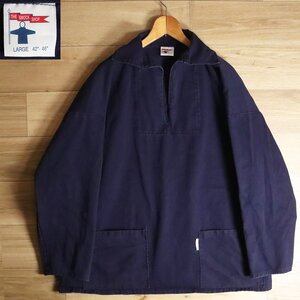 Y3K/Y5.8-6　イギリス製　THE SMOCK SHOP　フィッシャーマンスモック　ワークジャケット　ブルゾン　プルオーバージャケット　メンズ　L