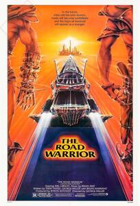 ポスター★映画マッドマックス2』（Mad Max2：The Road Warrior）レアポスター1981★インターセプター/MPF/メル・ギブソン/カワサキZ1 900