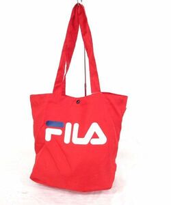 送料無料 男女兼用 FILA トートバッグ(449-936)　赤色 レッド B4サイズ A3サイズも入る？！ 大きいサイズ ユニセックス