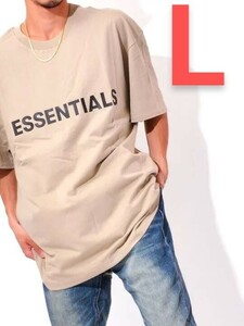 新品 FOG ESSENTIALS エッセンシャルズフロントロゴ Tシャツ TAN/ベージュ L