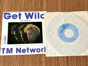 超音波洗浄済 TM NETWORK/GET WILD 中古EP シングルアナログレコード 7inch 7インチ TMN 小室哲哉 宇都宮隆 木根尚登 シティーハンター