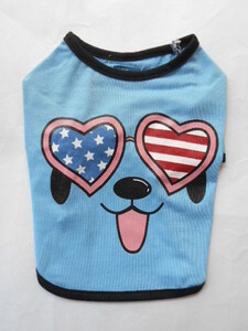 小型犬　アメリカサングラスTシャツ　サイズS　ナイス企画　パピヨン　ポメラニアン等