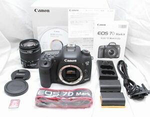 【超美品・メーカー保証書等完備 豪華セット】Canan キヤノン EOS 7D Mark II EF-S 18-55mm IS Ⅱ