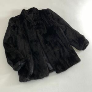 10f14《本毛皮》ダークミンク ミンクコート 毛皮コート 13号 レディース MINK FUR ミンクファー リアルファー 