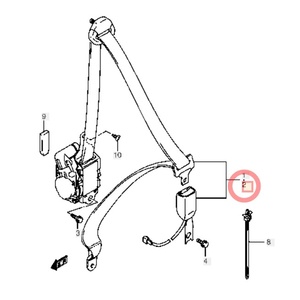 新品 未使用 スズキ純正 ジムニー JB23W 7型 8型 9型 シエラ JB43W 6型 7型 フロントシートベルトAssy フロントベルトアッシ レフト LH