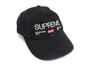 1円 ■美品■ Supreme シュプリーム コットン100％ ベースボールキャップ 帽子 メンズ レディース ブラック系 FF5517