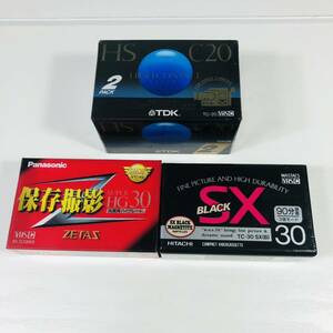 新品　VHS-C　テープ　未開封　4本セット　HITACHI　Panasonic TDK