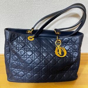 ディオール　DIOR レディディオール　トートバッグ レザー ネイビー