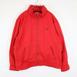 Polo by Ralph Lauren ポロラルフローレン フーデット 中綿ジャケット ブルゾン アウター 防寒 レッド ( メンズ XL ) N4841 1円スタート