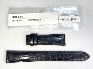 C02W011J9 SEIKO グランドセイコー 19mm 純正革ベルト クロコダイル ブラック SBGK007/9S63-00A0用 送料無料