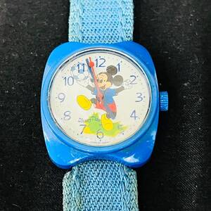 【希少品】Disney Time ディズニータイム 5000-6010 手巻き式 腕時計 Mickey ミッキーマウス サッカー 動作未確認 当時物現状品