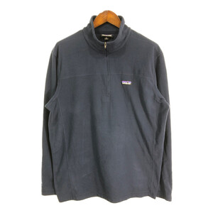 patagonia パタゴニア ハーフジップ フリースジャケット アウトドア 大きいサイズ ネイビー (メンズ XXL) 中古 古着 S3850