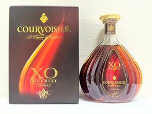 【SPM-5291】1円スタート！COURVOISIER クルボアジェ XO インペリアル クリアボトル700ml 40％ 箱付き コニャック ブランデー