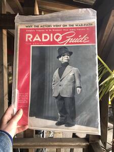 即決 30s Charlie McCarthy RADIO Guide Magazine 1939年 チャーリーマッカーシー ラジオガイド ビンテージ 雑誌 腹話術ドール