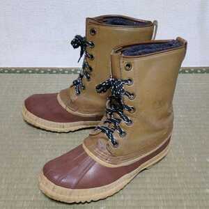 80s-90sビンテージ☆ソレル SOREL【WOS8 24.5-25.5程度】カナダ製 本革 スノーブーツ☆インナー付 vintage Snow boots☆RA8