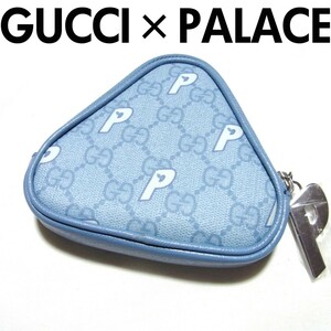 新品 PALACE x GUCCI Triferg Supreme GG-P Coin Purse コインケース 小銭入れ ポーチ ペールブルー パレス グッチ