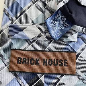 BRICK HOUSE by TOKYO SHIRT（ブリックハウス） スカイブルーチェックネクタイ