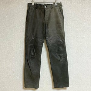 (^w^)b LAUTRE AMONT ロートレ アモン 80s 90s ヴィンテージ 牛革 本革 リアル オール レザー パンツ ボトムス 革パン バイク 黒 S 9316FE