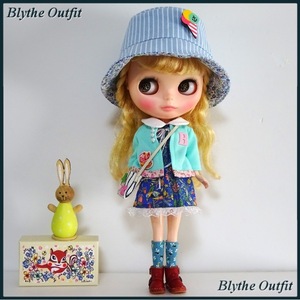 ♪Blythe＊ブライスアウトフィット♪リバティワンピース＆カーディガンセット②！