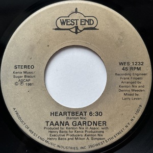 【試聴 7inch】Taana Gardner / Heartbeat 7インチ 45 muro koco フリーソウル Treacherous Three De La Soul 