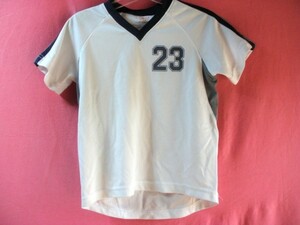 ＵＳＥＤ キッズ DRY スポーツＴシャツ 120 白/紺色