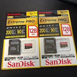 未開封 サンディスク SanDisK SDSQXCD-128G-JO3CD Extreme PRO microSDXCカード 128GB Class10 ヨドバシカメラ限定モデル 2個セット