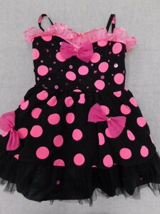 〔楽布〕P25622　「VIVIE」　キッズドレス　１００サイズ　ミニーマウス風　ピンク　ｋ