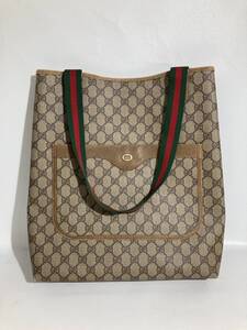 GUCCI/グッチ/オールドグッチ/ヴィンテージ/シェリーライン/トートバッグ/鞄/GGプラス/PVC/レザー/89.02.003/1201m