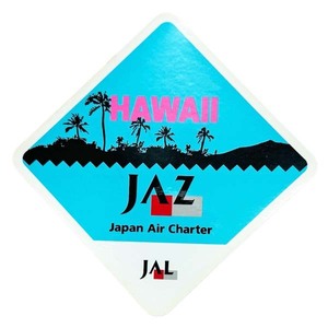 訳有 JAZ ハワイ ステッカー ジャパンエアチャーター ジャル ウェイズ HAWAII STICKER 日本航空 JAL 旅行 航空機 シール コレクション