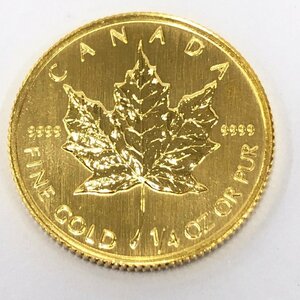 K24IG カナダ メイプルリーフ金貨 1/4oz 1998 総重量7.7g【CEAS0067】
