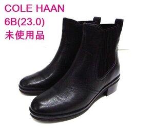 未使用品★COLE HAAN /コール ハーン ◎黒 /ブラック　ピーツウォーターレジスタント ブーティー　サイドゴアブーツ　6B(23)　定価42900円