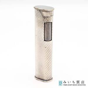 質屋 dunhill ダンヒル ガスライター スリム ローラー式 シルバーカラー 喫煙具 着火未確認 M619-2 みいち質店