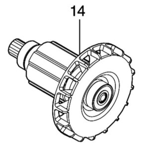 マキタ makita 40Vmax 充電式 ドライバドリル DF002GZ 用 ロータ 619661-1 修理 補給 パーツ 部品 建築 建設 電設 電工 電気 工事