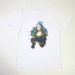 【2000s】ビンテージ　モナリザ　プリント　コラージュTシャツ　古着　　アート　海外仕入れ　デザイン　芸術