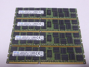 メモリ サーバーパソコン用 低電圧 1.35V Samsung PC3L-12800R(DDR3L-1600R) ECC Registered 16GBx4枚 合計64 GB 起動確認済みです②