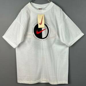 Wm992 デッドストック 90s 銀タグ NIKE オールド ナイキ Tシャツ プリントT 両面 ロゴT ヴィンテージT タグ付き メンズ