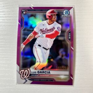 2021 Bowman Chrome Luis Garcia pink refractor 299枚限定