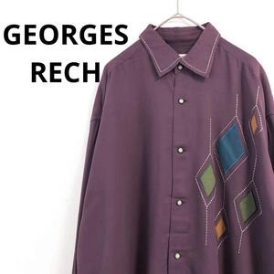 GEORGES RECH　ジョルジュレッシュ　長袖シャツ　パープル　ポルノジック