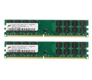 新品未使用 Micron マイクロン DDR2-800MHz 4GBx2枚　8GB PC2-6400U 片面16チップ(両面32チップ) 240PIN AMD用 送料無料